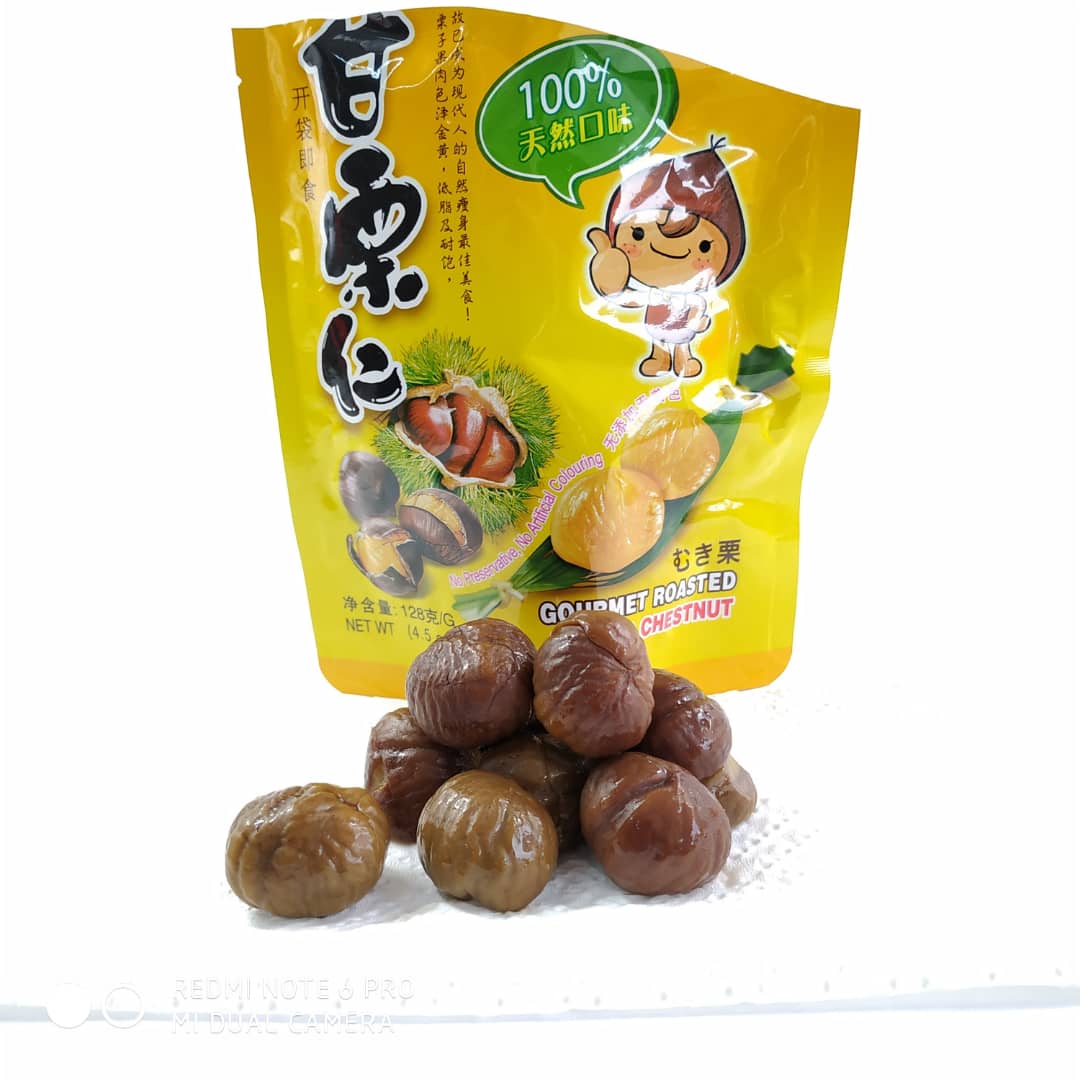 Roasted Peeled Chestnuts 100gm (3Pkt)