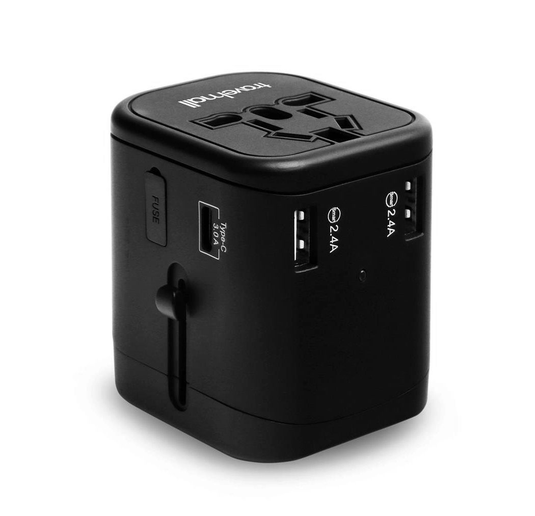 Travelmall - 4 USB Travel Adapter with Type C