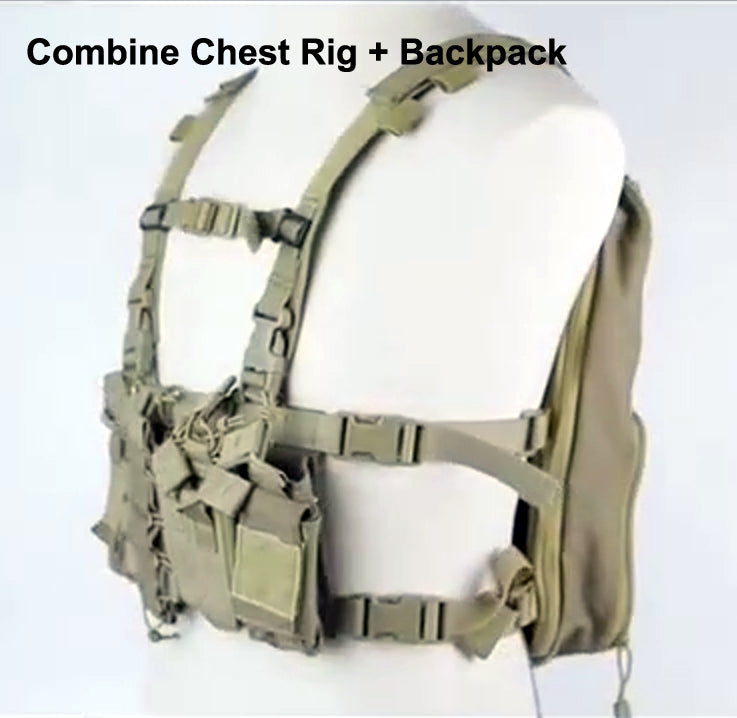 Black Stealth - Tactical Low Profile Expandable Backpack