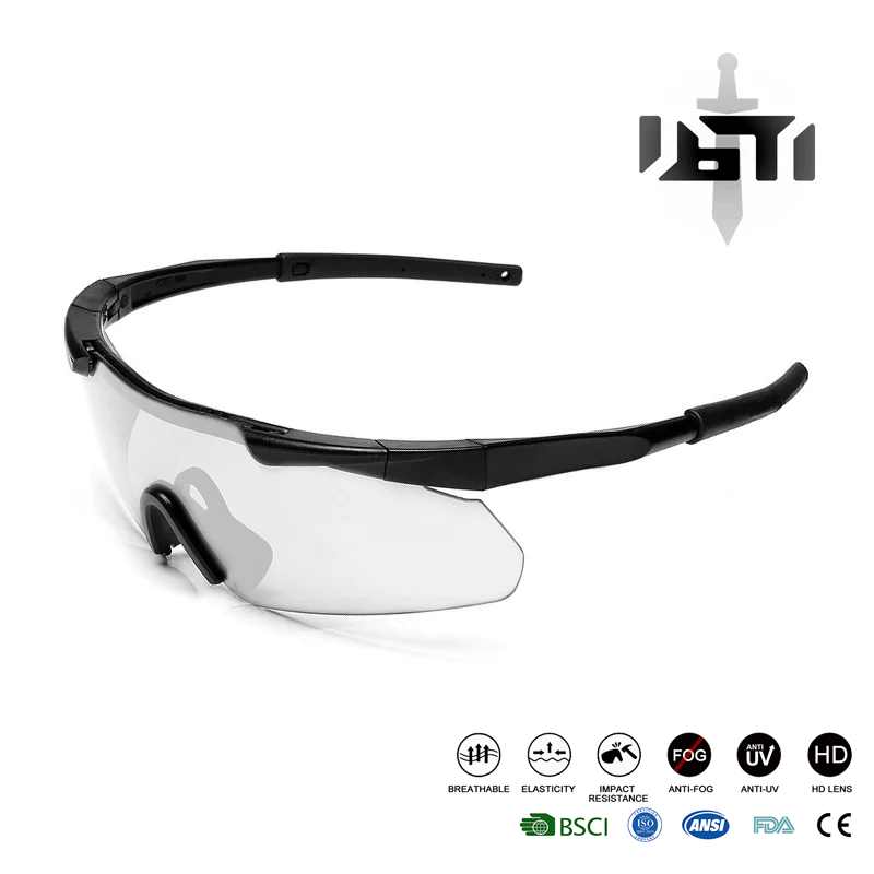 Black Stealth - Ballistic Shooting / Operations Safety Glasses (Asian Fit)