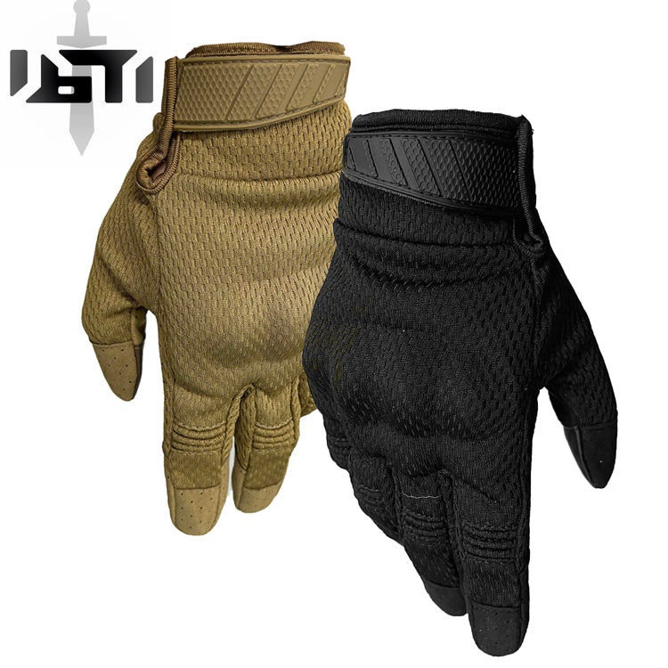 Black Stealth - Tactical Assault Hard Knuckle Touch Screen Glove V2