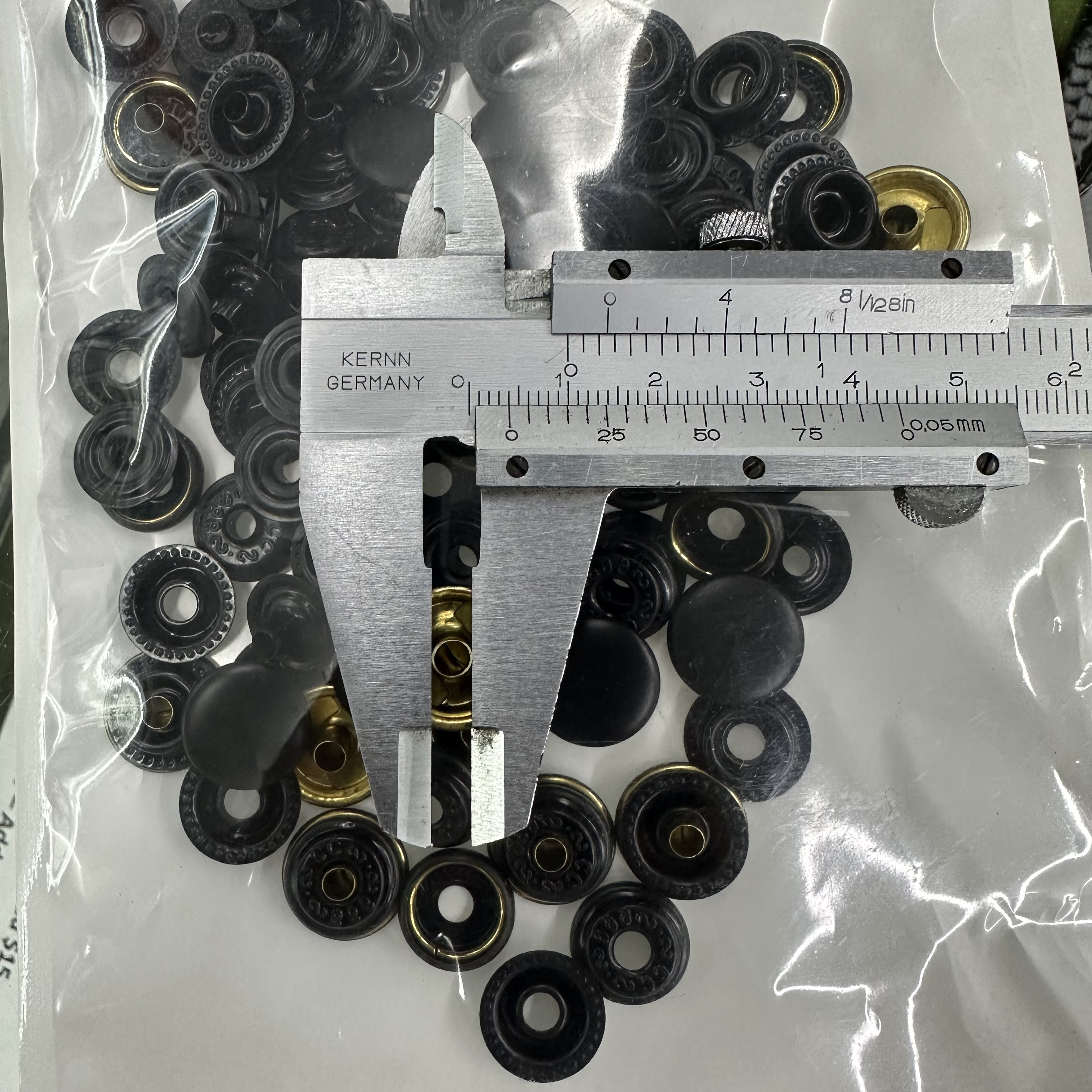 Riveted Brass Button Repair Kit (10 sets)