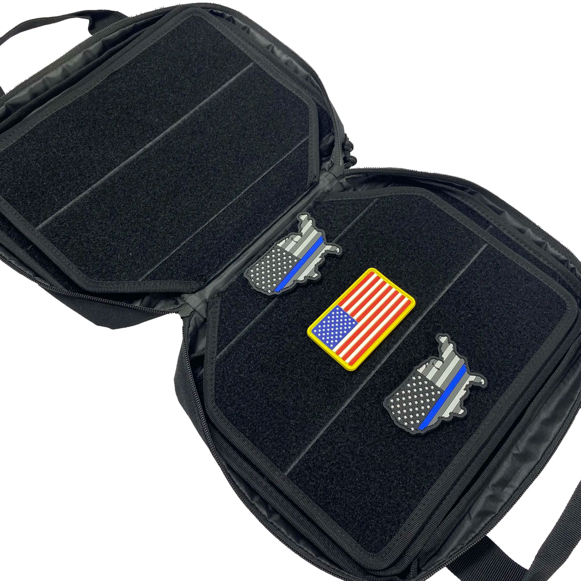 Black Stealth - Ballistic Nylon Velcro Morale Patch Bag