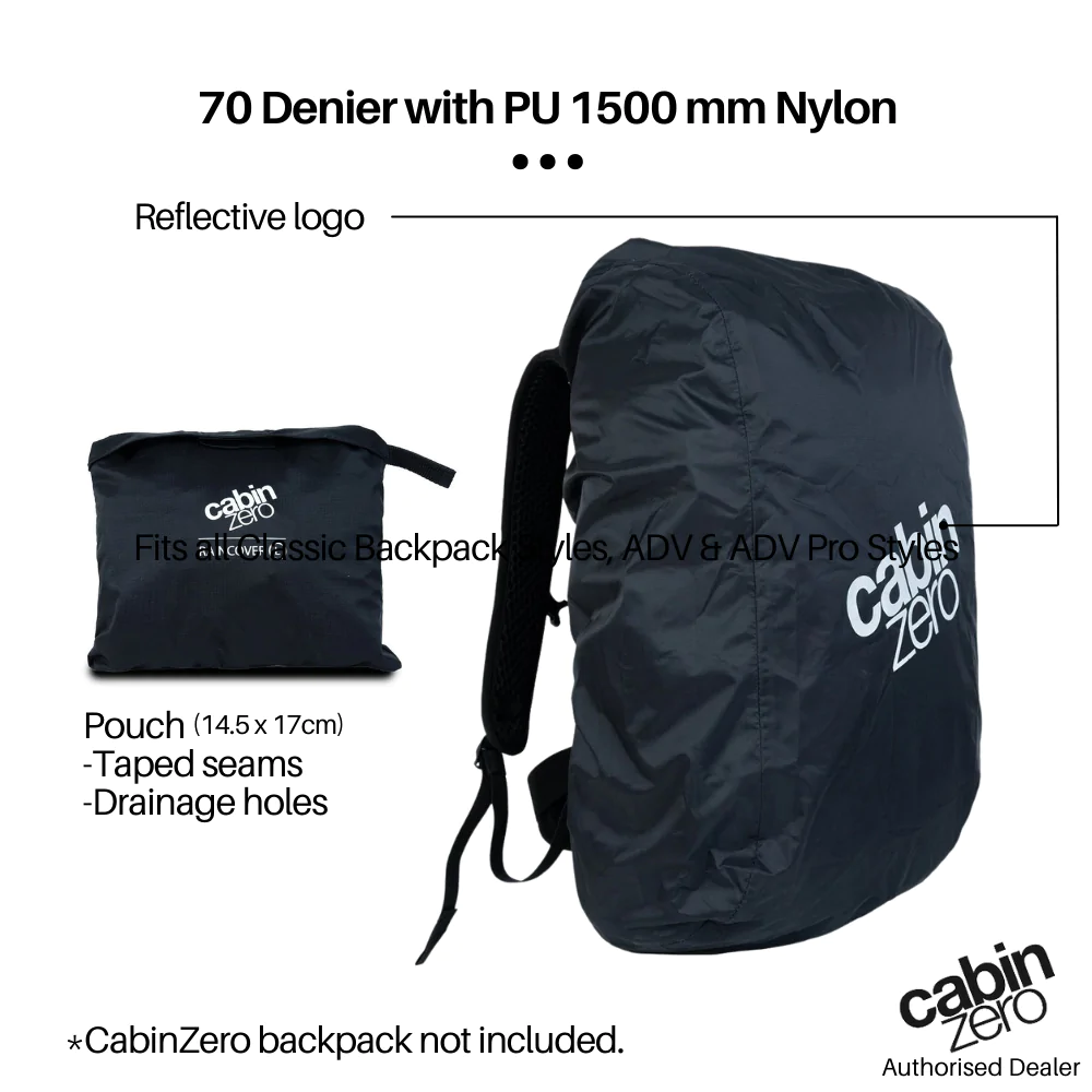 CabinZero - Backpack Rain Cover (Tactical Black)