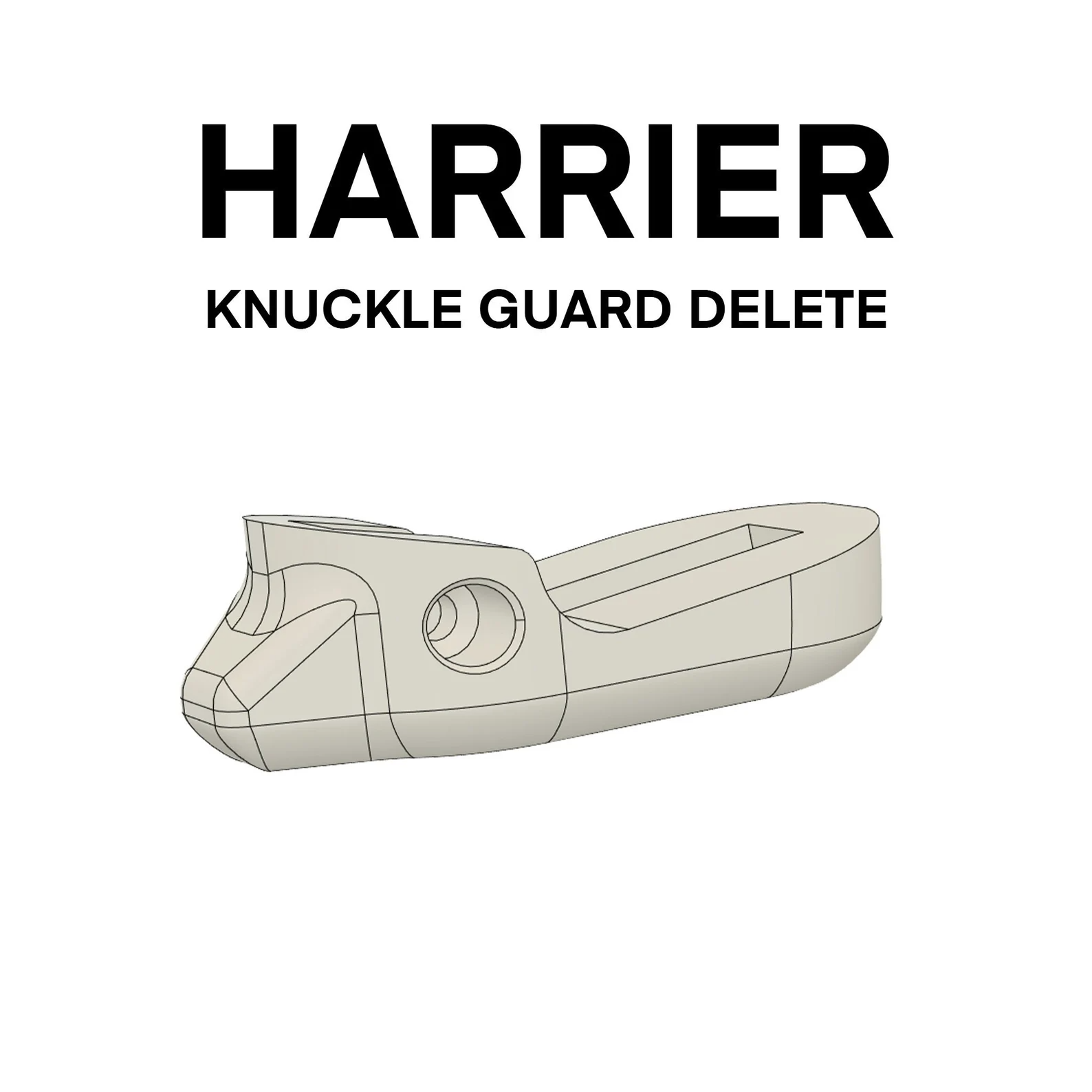 Zaurko Blasters - Harrier Knuckle Guard Delete (PLA+)