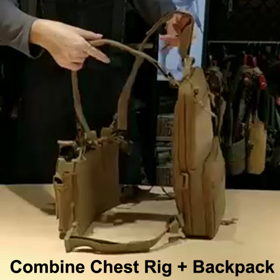 Black Stealth - Tactical Low Profile Expandable Backpack