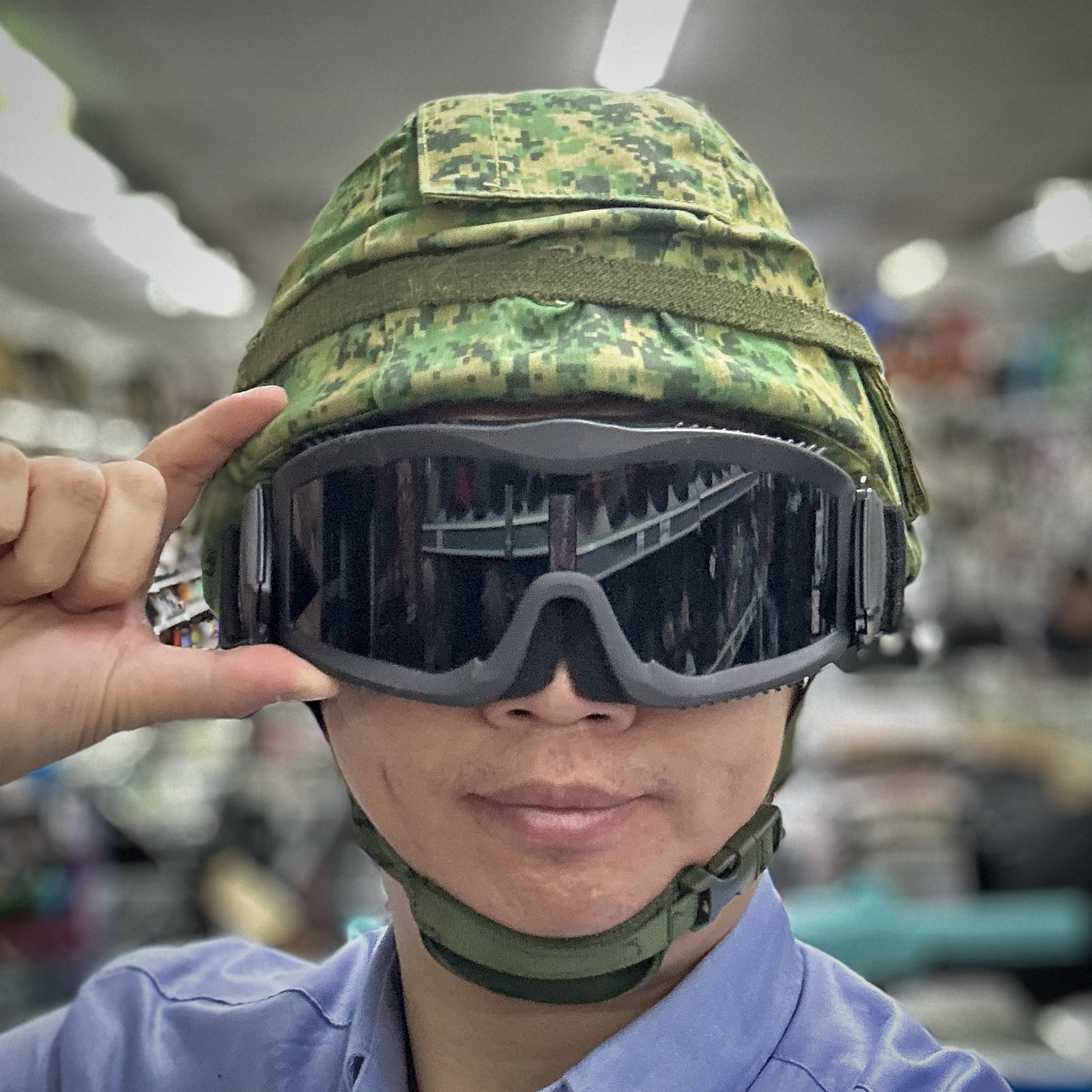 Black Stealth - Ballistic Asian Fit Goggles ANSI Z87.1+