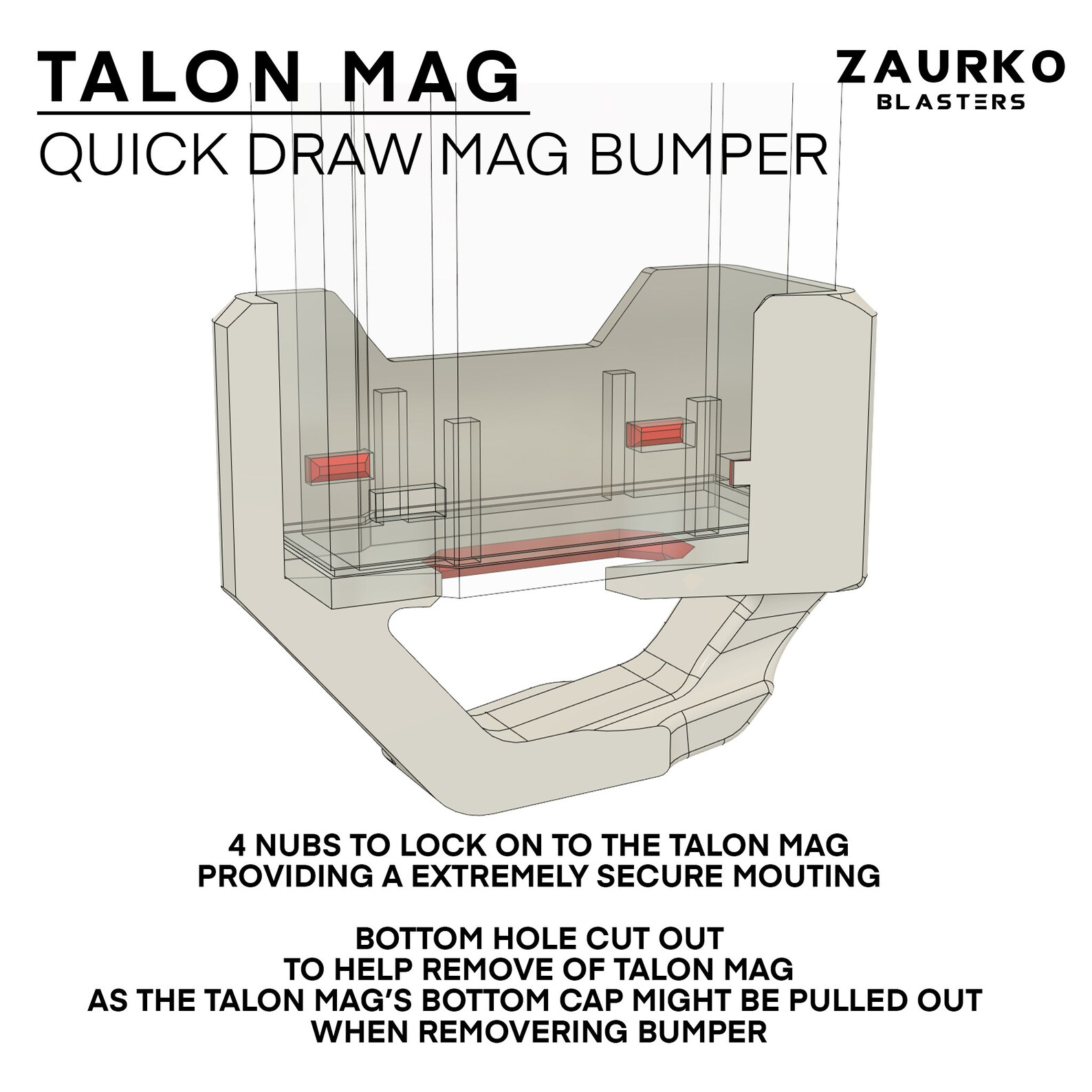 Zaurko Blasters - Talon Mag Quick Draw bumper (TPU)