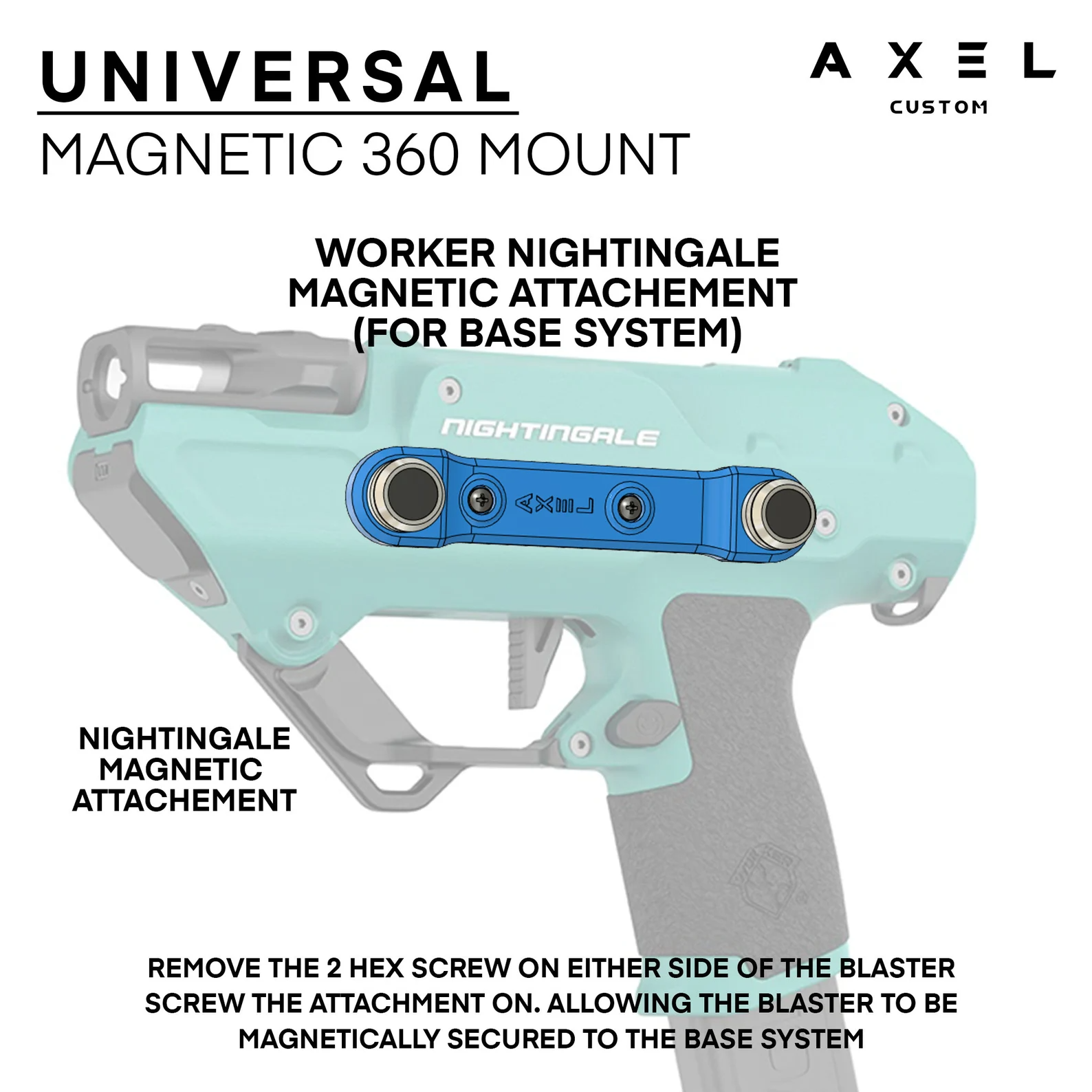 Zaurko Blasters - Universal Magnetic 360 Weapon Mount