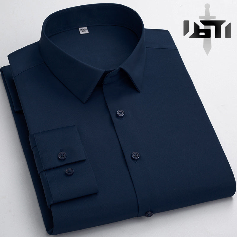 slim black button up