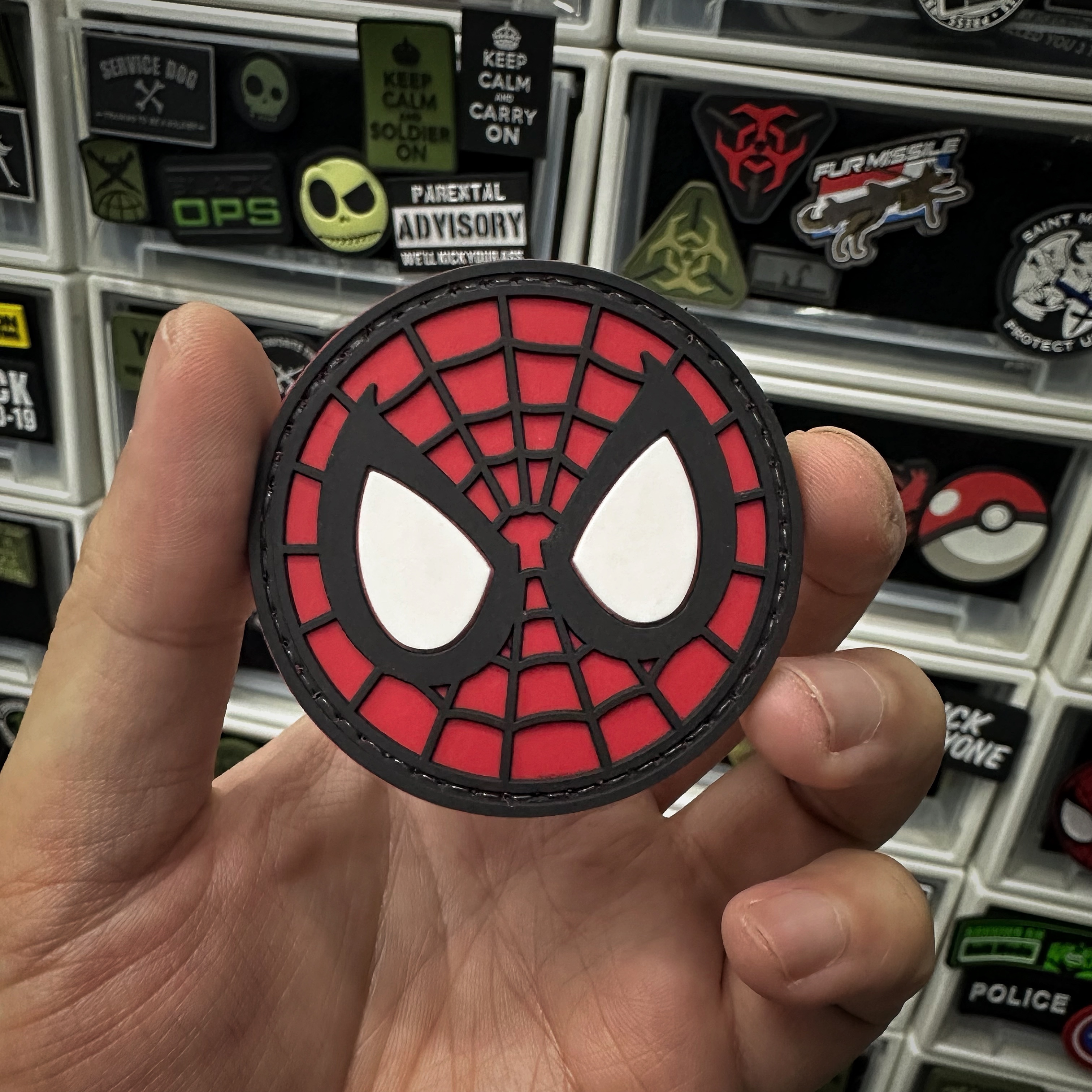 Rubber Patch - Spiderman Mask