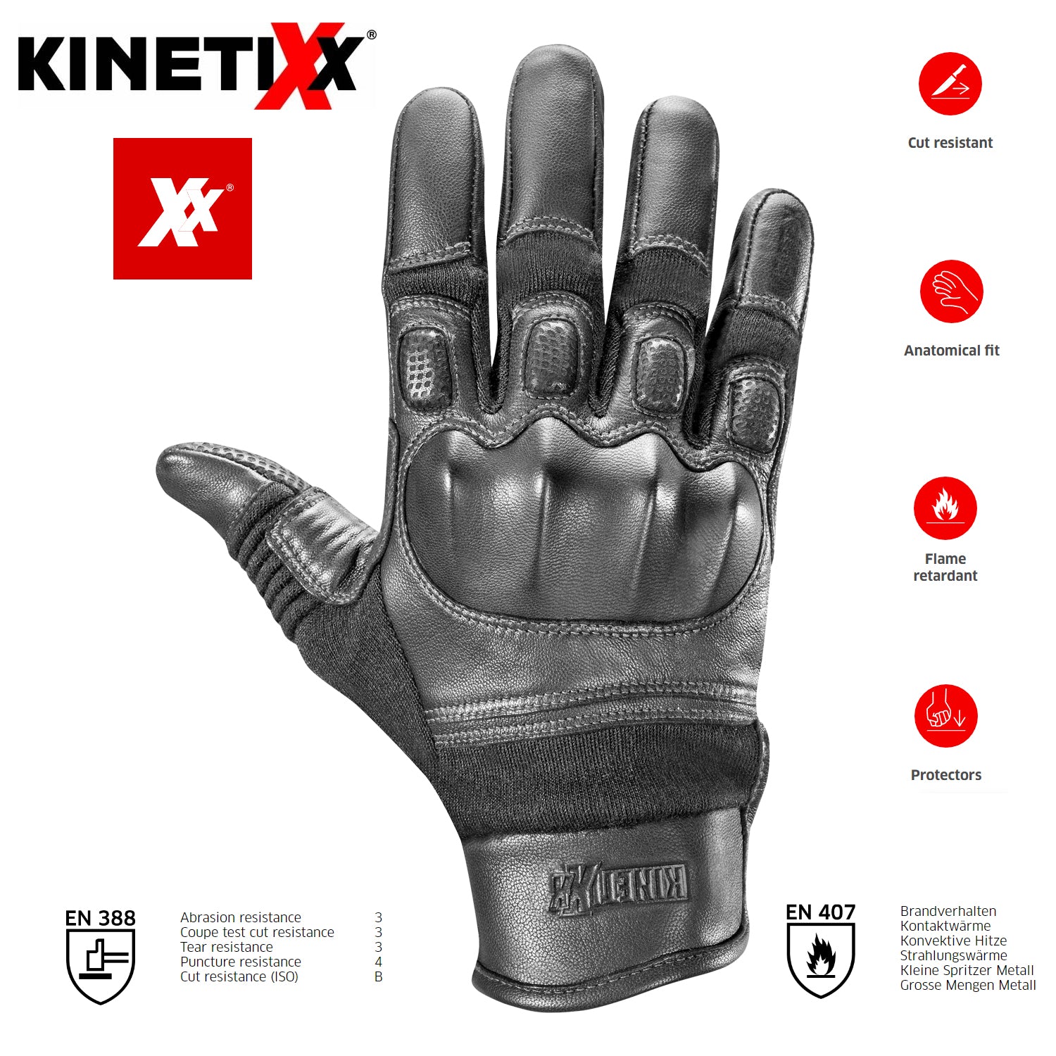 Kinetixx - X-Trem Tactical Operation Glove (Flame + Cut)