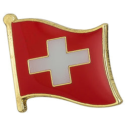 Collar Lapel Pin - Country Flag Switzerland
