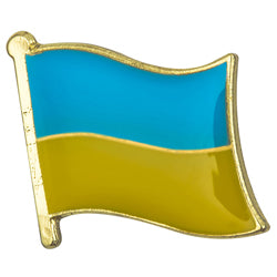 Collar Lapel Pin - Country Flag Ukraine