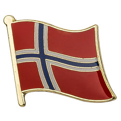 Collar Lapel Pin - Country Flag Norway