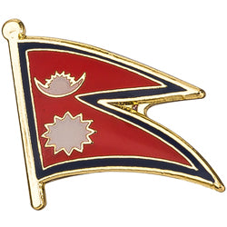 Collar Lapel Pin - Country Flag Nepal