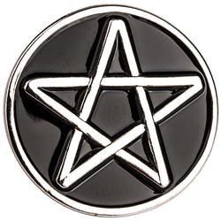 Collar Lapel Pin - Black Circle Star - Black-Tactical.com