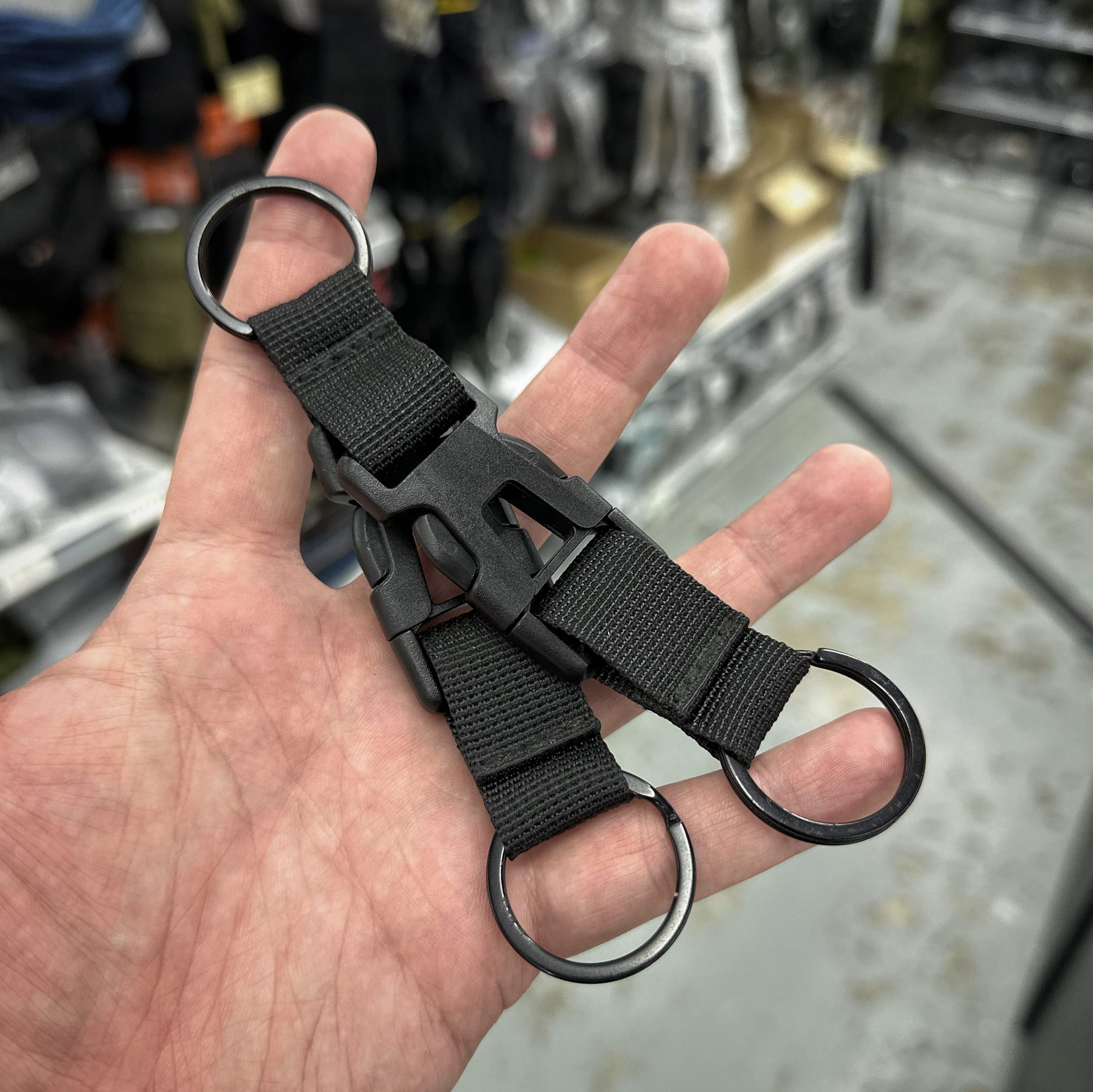 Black Stealth - Detachable Dual Key Ring Split