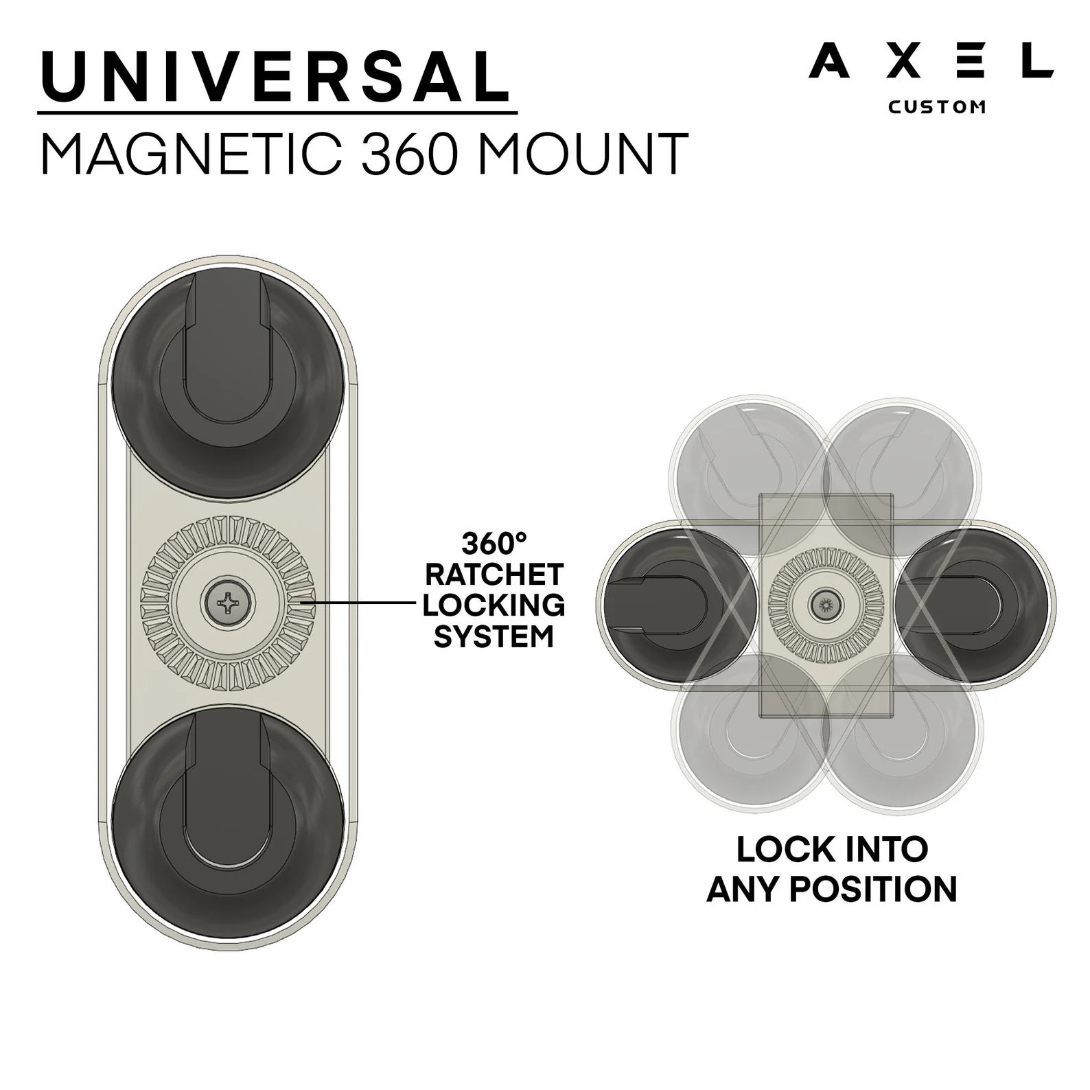 Zaurko Blasters - Universal Magnetic 360 Weapon Mount
