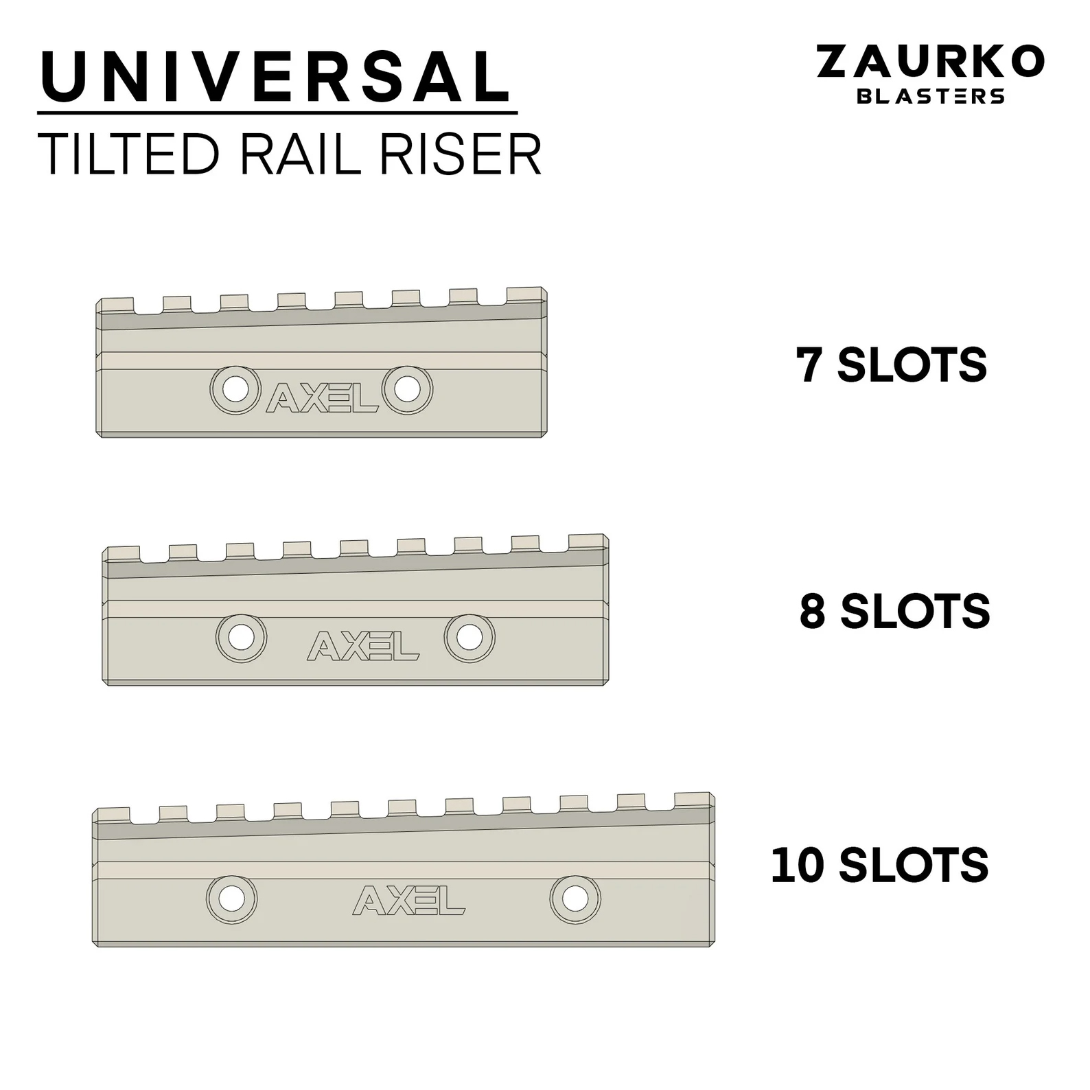 Zaurko Blasters - Universal Tilted / Angled Rail Raiser