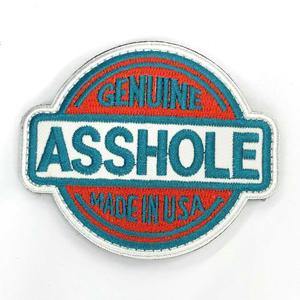 Embroidery Patch - Genuine Asshole Made in USA - Black-Tactical.com