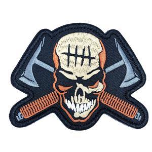 Embroidery Patch - Skull Axe Head - Black-Tactical.com