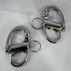 AISI304 Stainless Steel - Snap Shackle Large (2pcs) - Black-Tactical.com