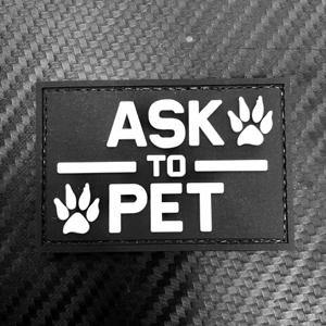Rubber Patch - Ask to Pet - Black-Tactical.com