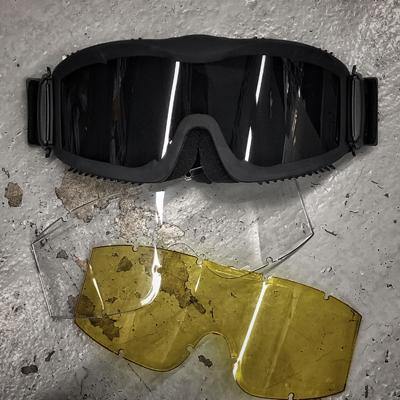 Black Stealth - Ballistic Asian Fit Goggles ANSI Z87.1+