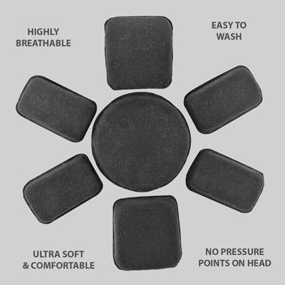 Black Stealth - Helmet Padding for SAF Helmet (GEN 2) - Black-Tactical.com