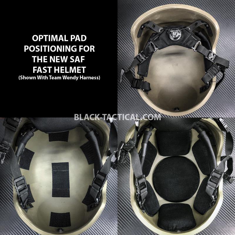 Black Stealth - Helmet Padding for SAF Helmet (GEN 2)