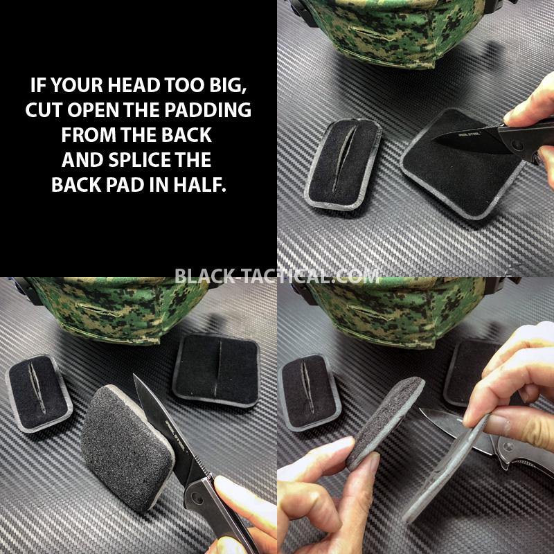 Black Stealth - Helmet Padding for SAF Helmet (GEN 2)