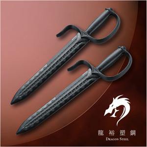Dragon Steel - (CH-167) Single Sharped Sword (Pair) - Black-Tactical.com