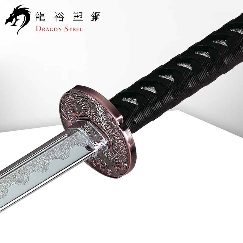 Dragon Steel - (J-014P) Samurai Katana  w/ silver coating