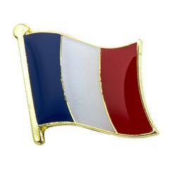 Collar Lapel Pin - Country Flag France - Black-Tactical.com