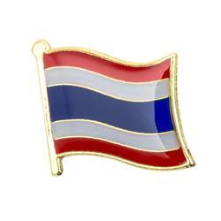 Collar Lapel Pin - Country Flag Thailand - Black-Tactical.com