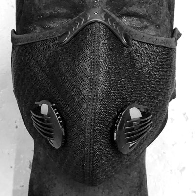 Black Stealth - N95 Filter Mask with Dual Valve (Extra Filter)V4