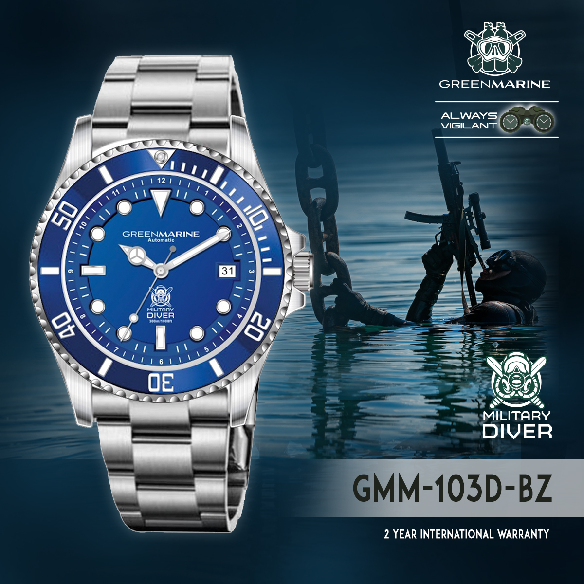 Green Marine - Military Diver Watch Automatic