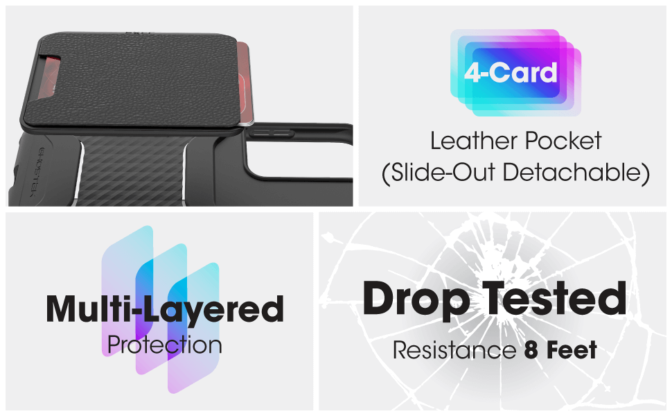 S21 Ultra Credit Card Holder Wallet Cases