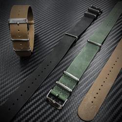 Genuine Leather Watch Strap 22mm - Black-Tactical.com