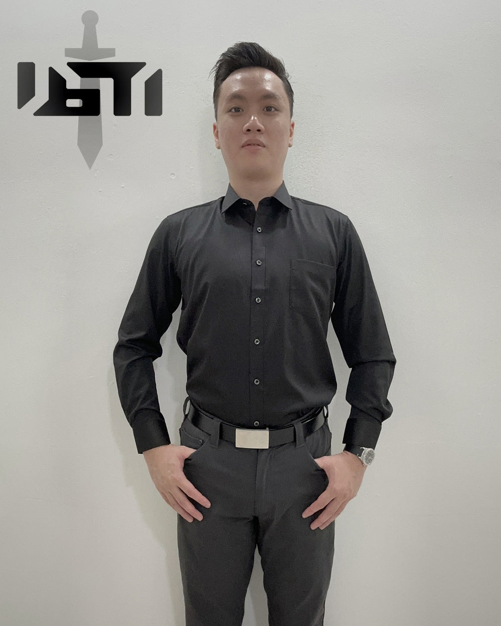 Black Stealth - Combat Formal Slim Fit Dress Shirt