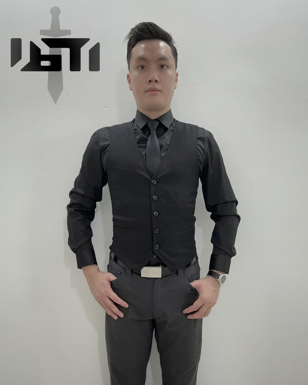 Black Stealth - Combat Formal Slim Fit Dress Shirt