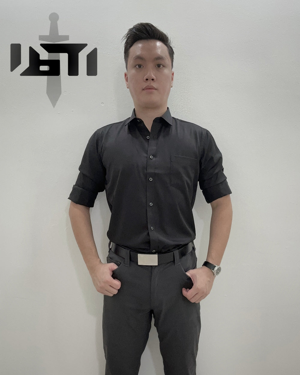 Black Stealth - Combat Formal Slim Fit Dress Shirt