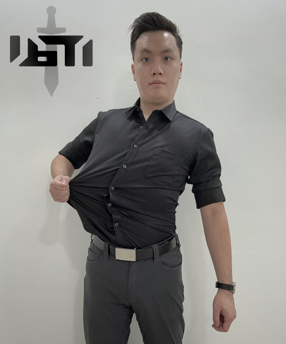 Black Stealth - Combat Formal Slim Fit Dress Shirt
