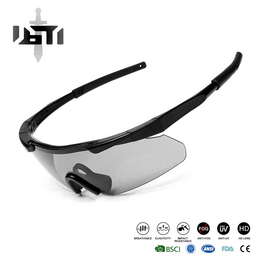 Black Stealth - Ballistic Shooting / Operations Safety Glasses (Asian Fit)