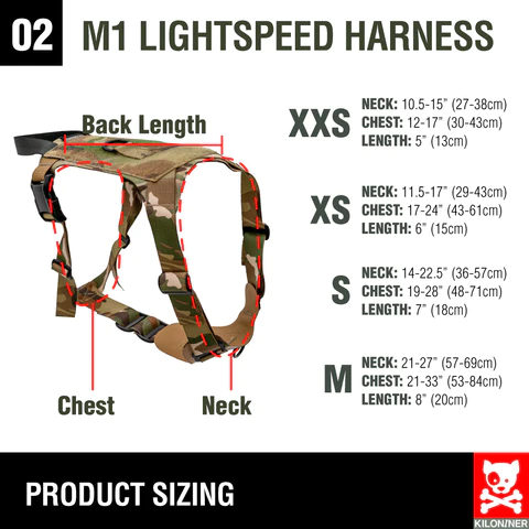 Kiloniner - M1 Lightspeed Harness for Pets