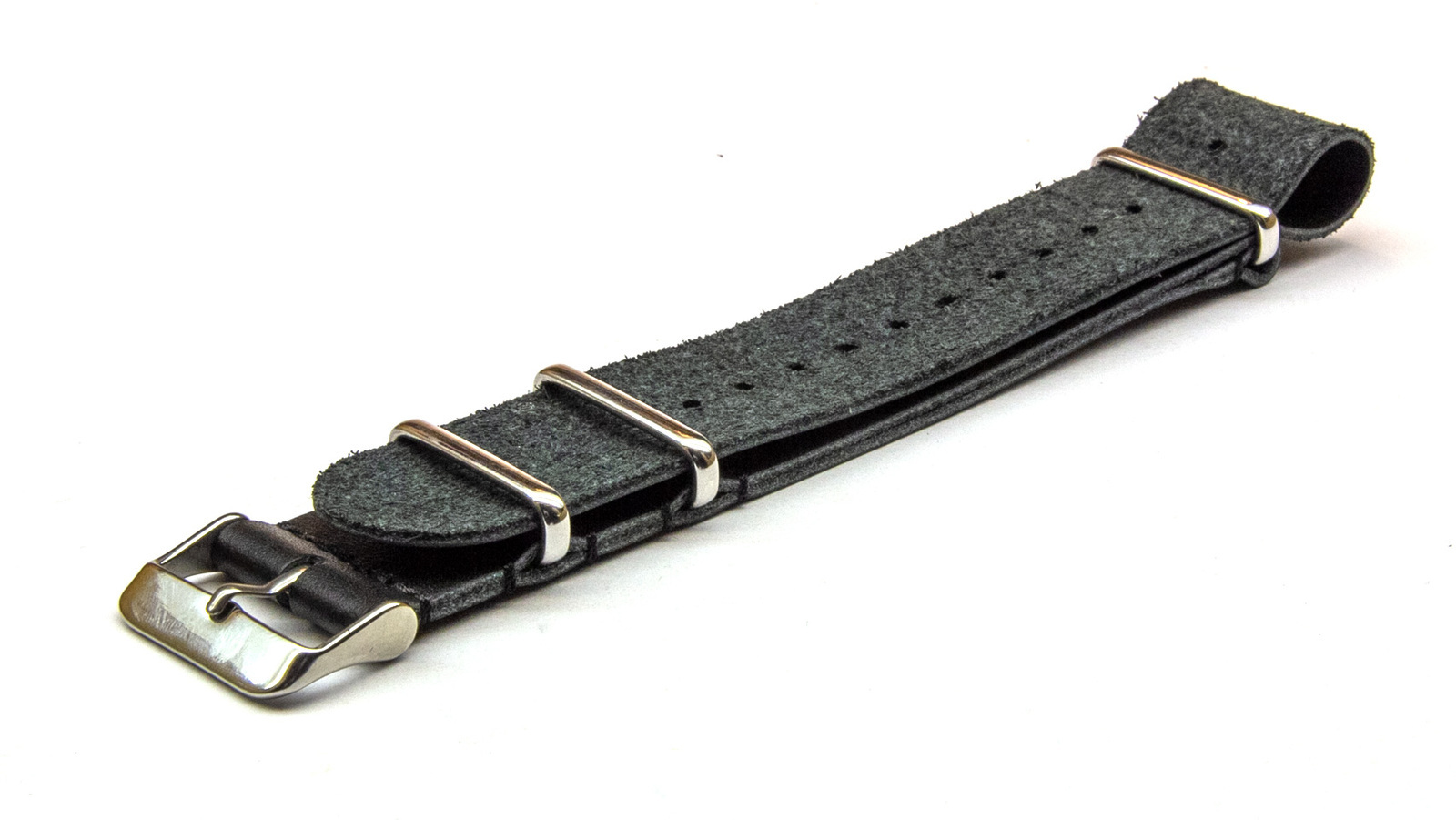 Genuine Soft Leather NATO Watch Strap 22mm