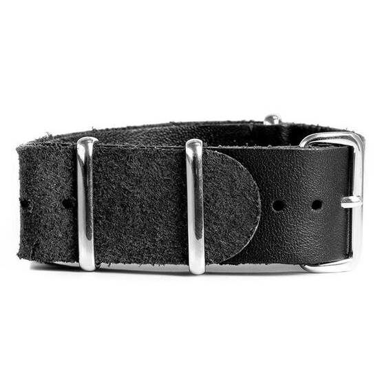 Genuine Soft Leather NATO Watch Strap 22mm