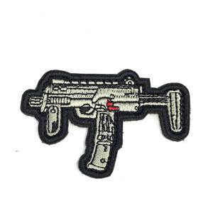 Embroidery Patch - Gun MP7 - Black-Tactical.com