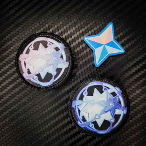Printed Morale Patches - Genshin Impact Velcro Morale Patch Set (Intertwined and Acquaint Fates and Primogem)